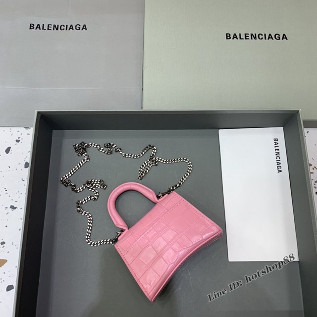 Balenciaga專櫃爆款mini Hourglass沙漏包 巴黎世家超迷你號手提肩背女包 fyj1545